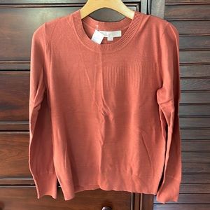 LOFT S Rust Sweater NWT